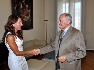 Paolo Savona e Vanessa Frazier