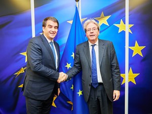 Raffaele Fitto e Paolo Gentiloni