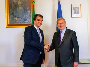 Raffaele Fitto e Johannes Hahn