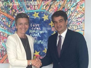 Raffaele Fitto e Margrethe Vestager